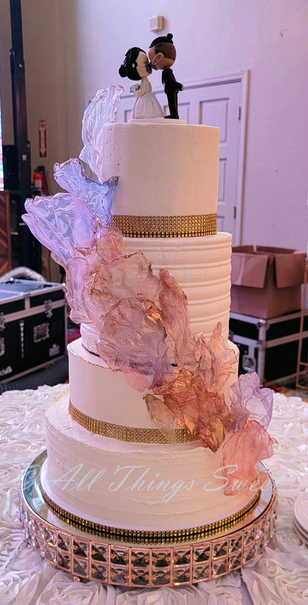 cake bitten by now sleeping unicorn figurine